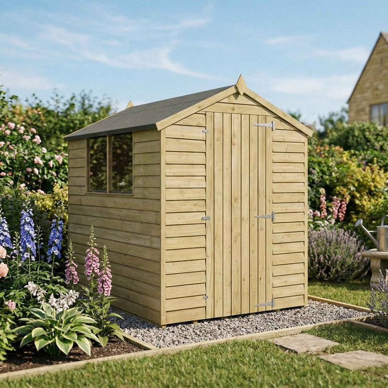 Adley 5' x 7' Overlap Apex Shed | Sheds.co.uk