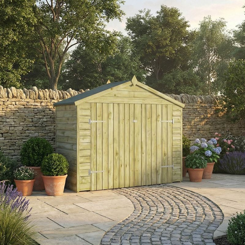 Adley 7' x 3' Overlap Apex Bike Shed | Sheds.co.uk