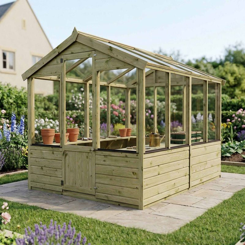 Adley 6' x 8' Budget Shiplap Greenhouse | Sheds.co.uk