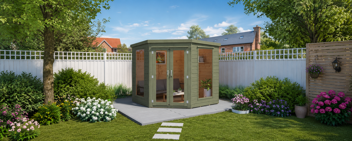 Corner-Summer-Houses | Sheds.co.uk