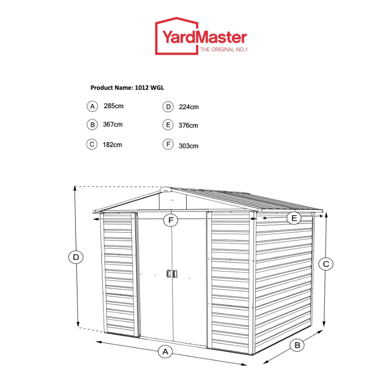 YardMaster 10' x 12' Woodgrain Shiplap Metal Garden Shed | Sheds.co.uk