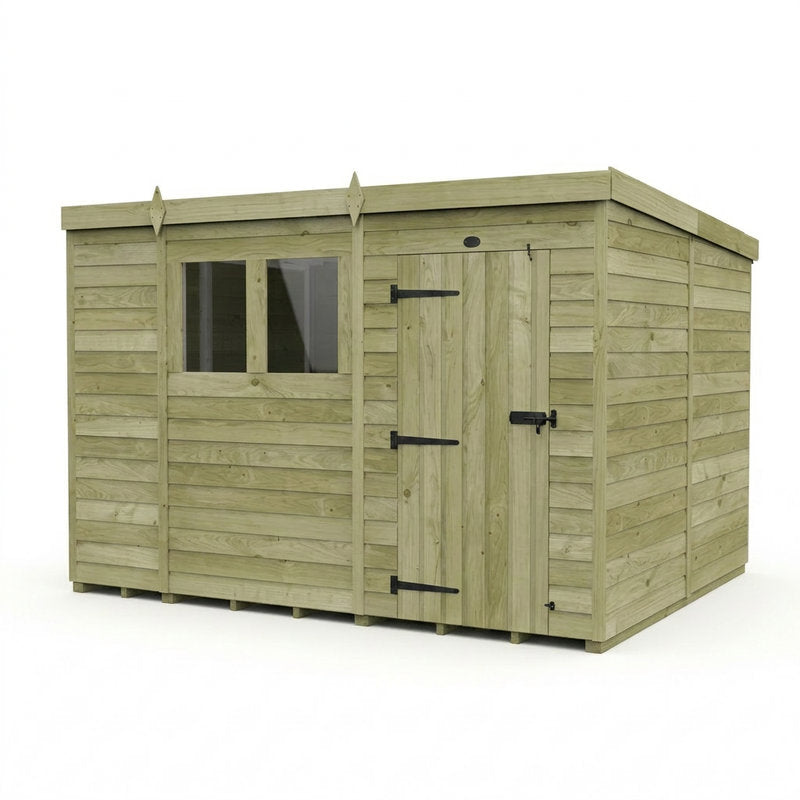 Holt 10' x 8' Pressure Treated Shiplap Modular Pent Shed | Sheds.co.uk