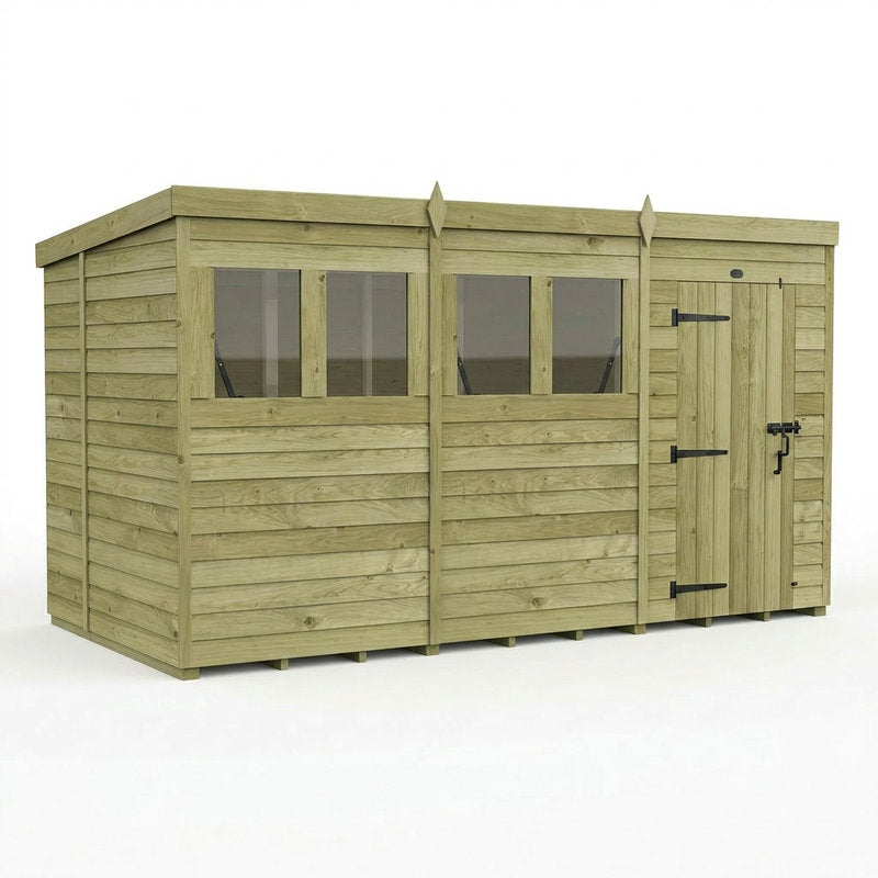 Holt 12' x 6' Pressure Treated Shiplap Modular Pent Shed | Sheds.co.uk