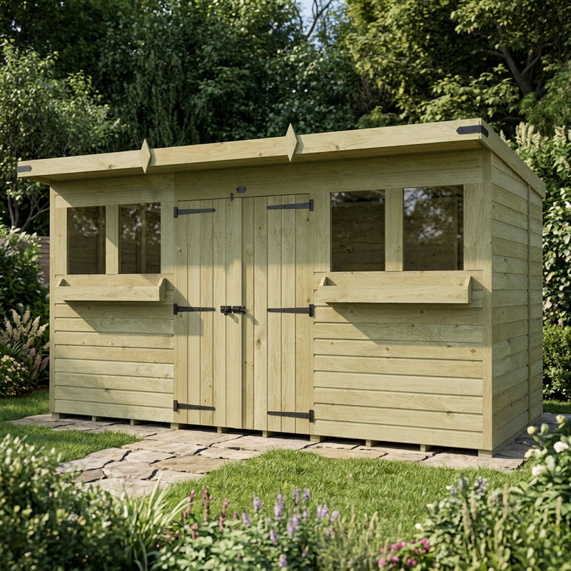 Holt 12' x 8' Handsworth Pressure Treated Summer Shed | Sheds.co.uk