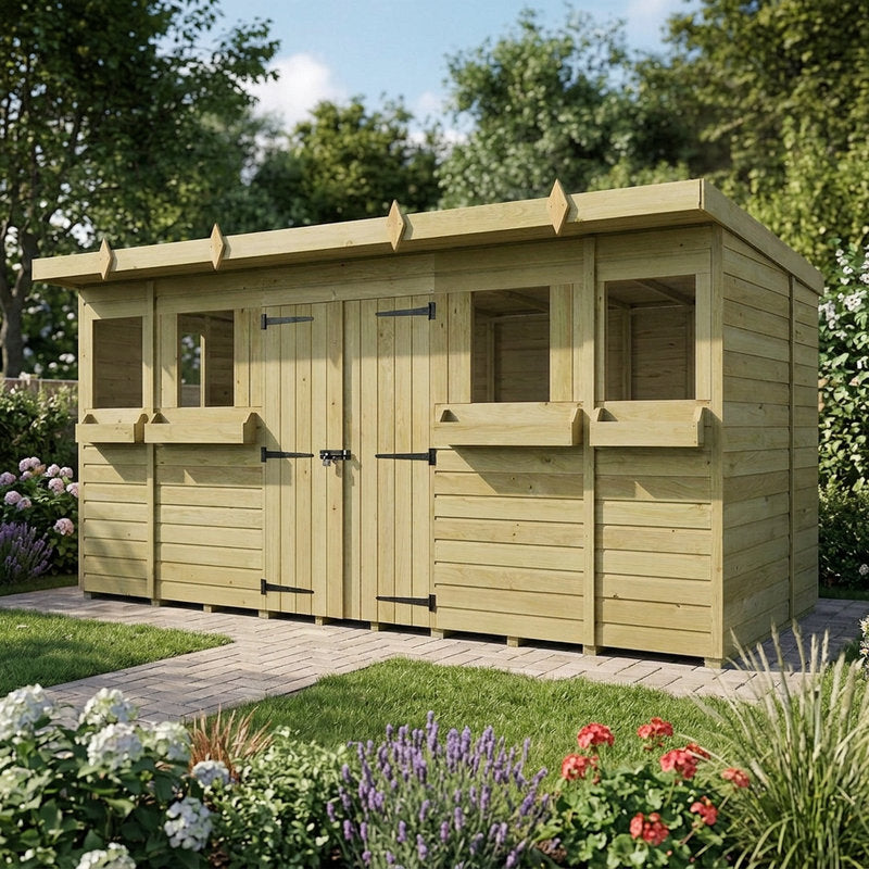 Holt 14' x 6' Handsworth Pressure Treated Summer Shed | Sheds.co.uk