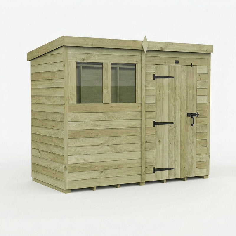 Holt 8' x 4' Pressure Treated Shiplap Modular Pent Shed | Sheds.co.uk