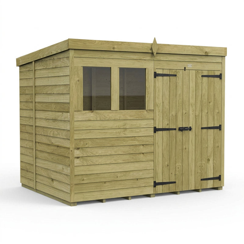 Holt 8' x 6' Pressure Treated Shiplap Modular Pent Shed | Sheds.co.uk