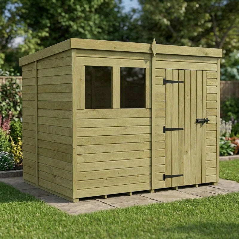 Holt 8' x 6' Pressure Treated Shiplap Modular Pent Shed | Sheds.co.uk