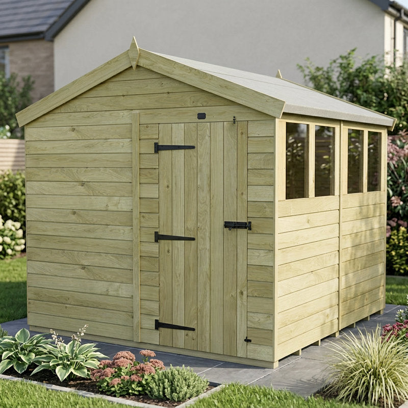 Holt 8' x 8' Pressure Treated Shiplap Modular Apex Shed | Sheds.co.uk