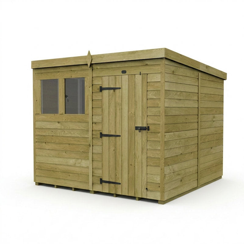 Holt 8' x 8' Pressure Treated Shiplap Modular Pent Shed | Sheds.co.uk