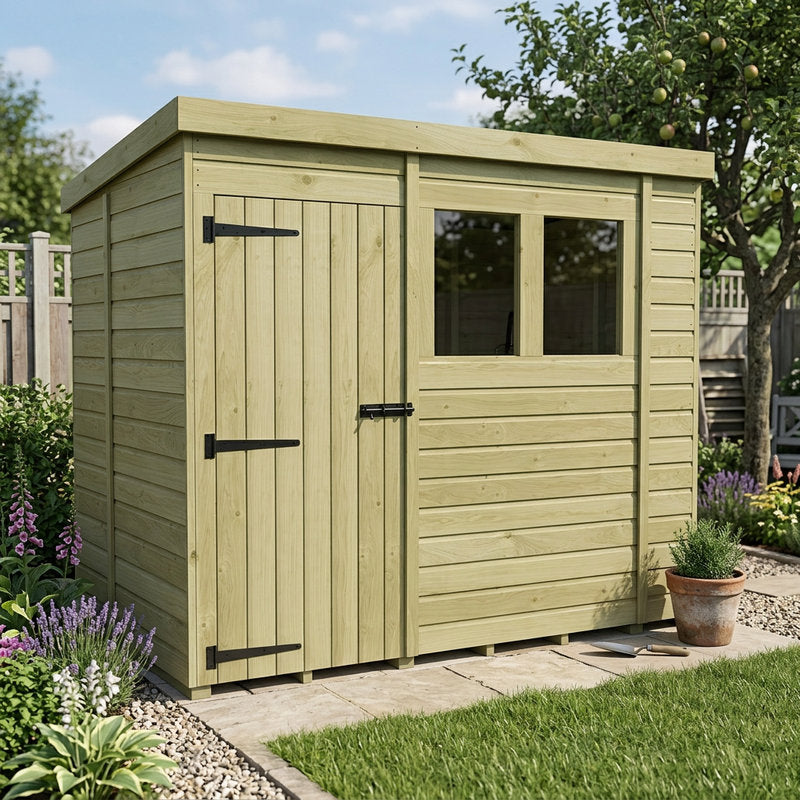Holt 9' x 5' Pressure Treated Shiplap Modular Pent Shed | Sheds.co.uk