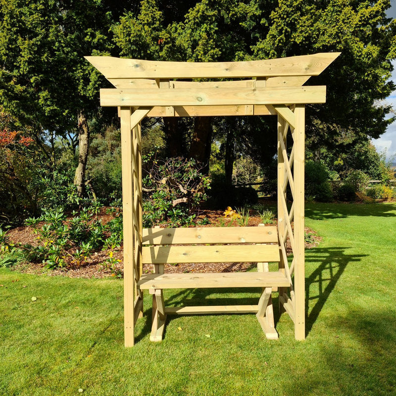 Moorvalley Cheddleton Bench and Arch Set | Sheds.co.uk