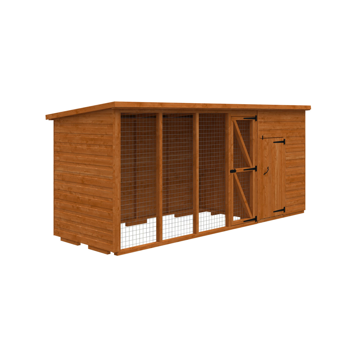 Redlands 4' x 4' Shiplap Pet House With 8' Run | Sheds.co.uk