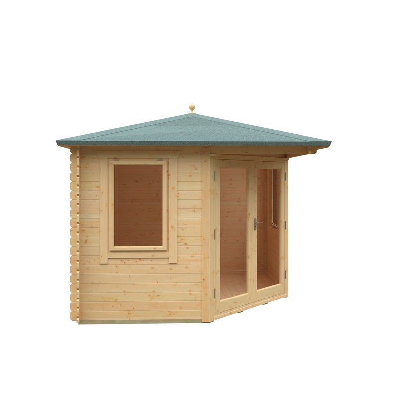 Redlands 3m x 3m Sunningdale Corner Log Cabin | Sheds.co.uk