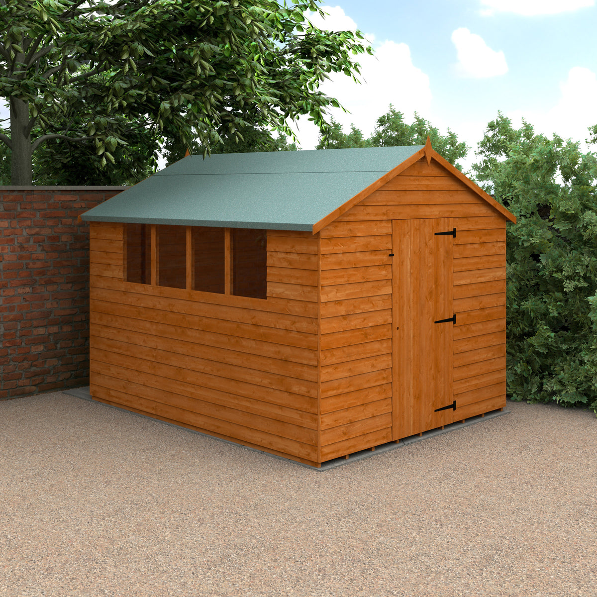 Redlands 8' x 10' Overlap Apex Shed | Sheds.co.uk