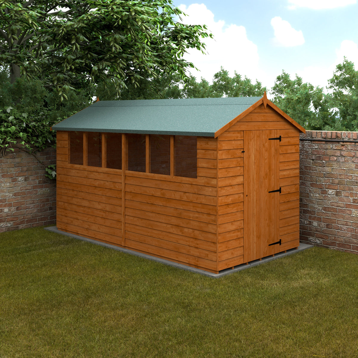 Redlands 6' x 12' Overlap Apex Shed | Sheds.co.uk