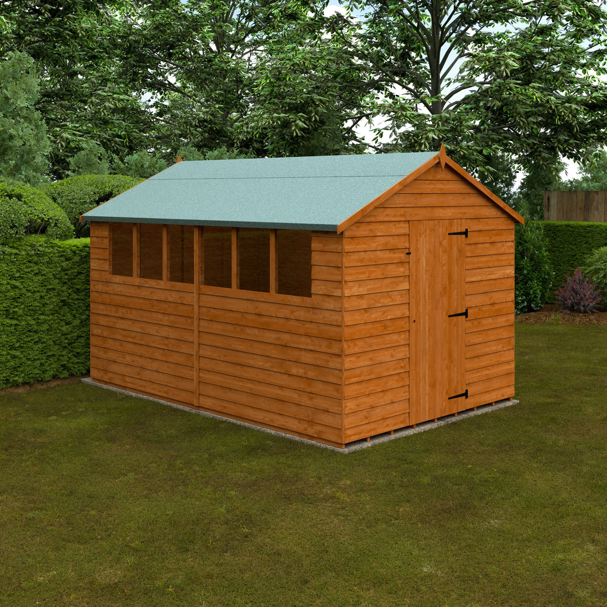 Redlands 8' x 12' Overlap Apex Shed | Sheds.co.uk