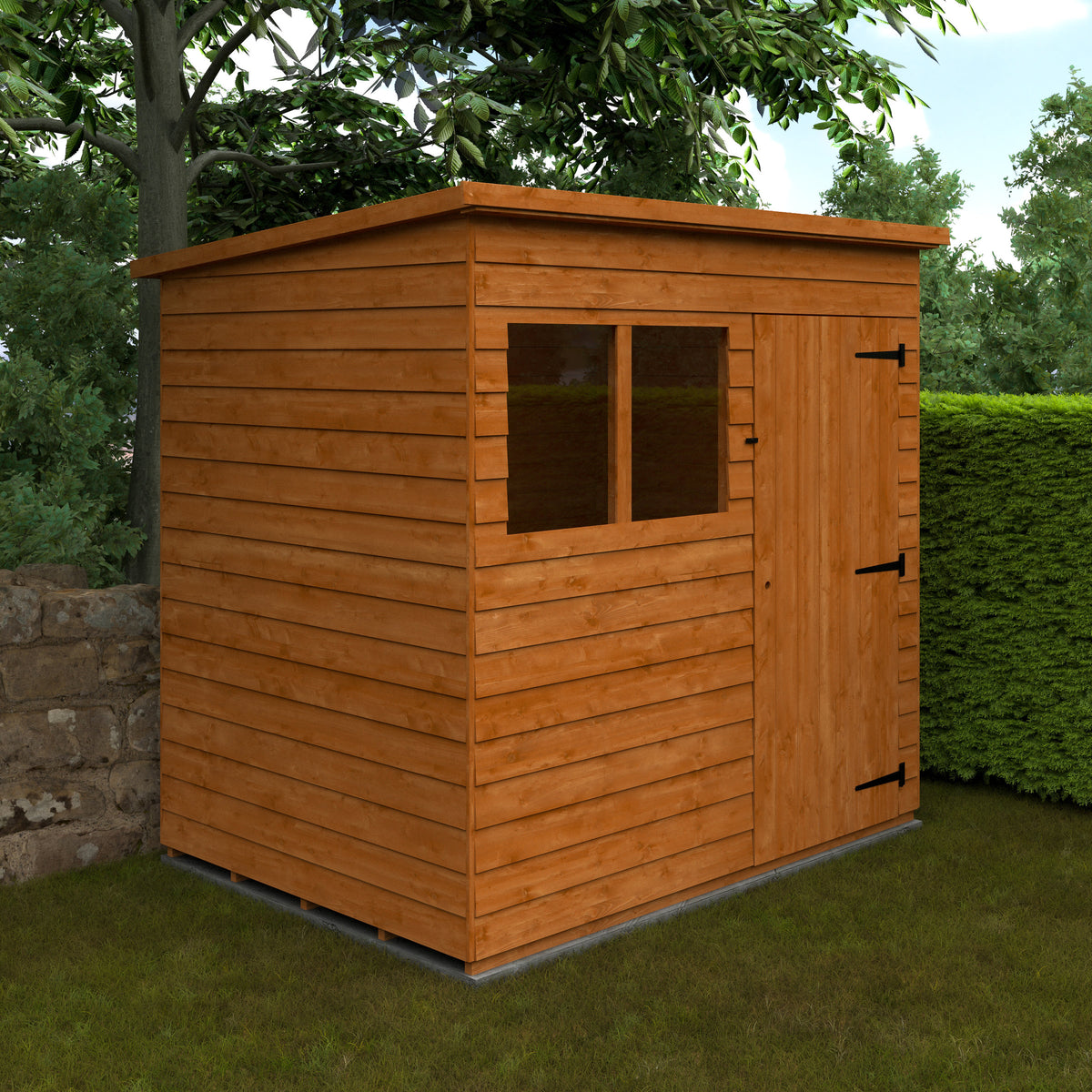 Redlands 7' x 5' Overlap Pent Shed | Sheds.co.uk