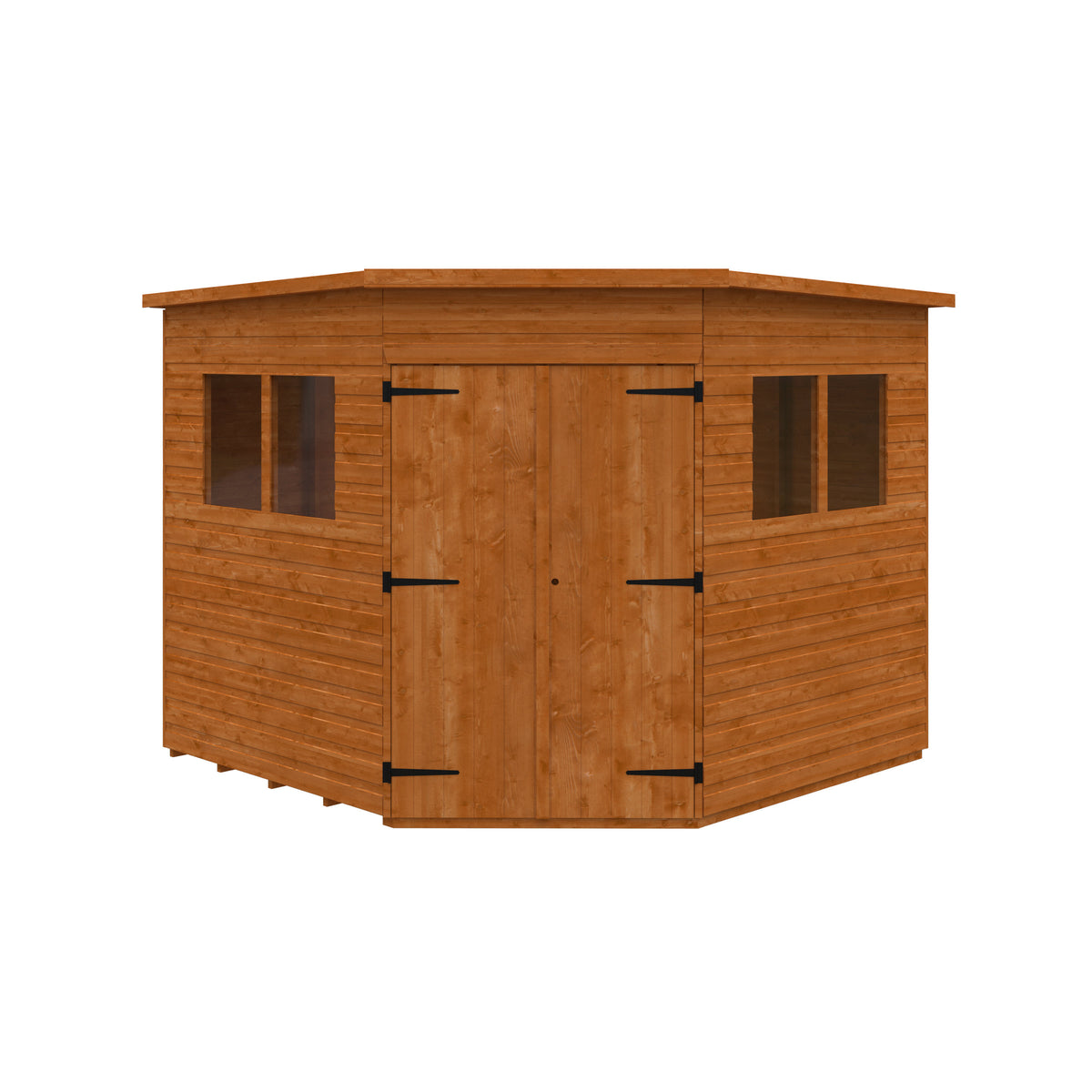 Redlands 8' x 8' Deluxe Shiplap Corner Shed | Sheds.co.uk