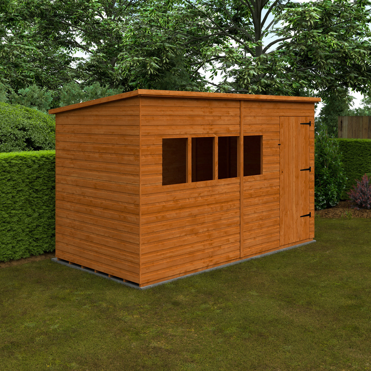 Redlands 12' x 6' Shiplap Extra High Pent Shed | Sheds.co.uk