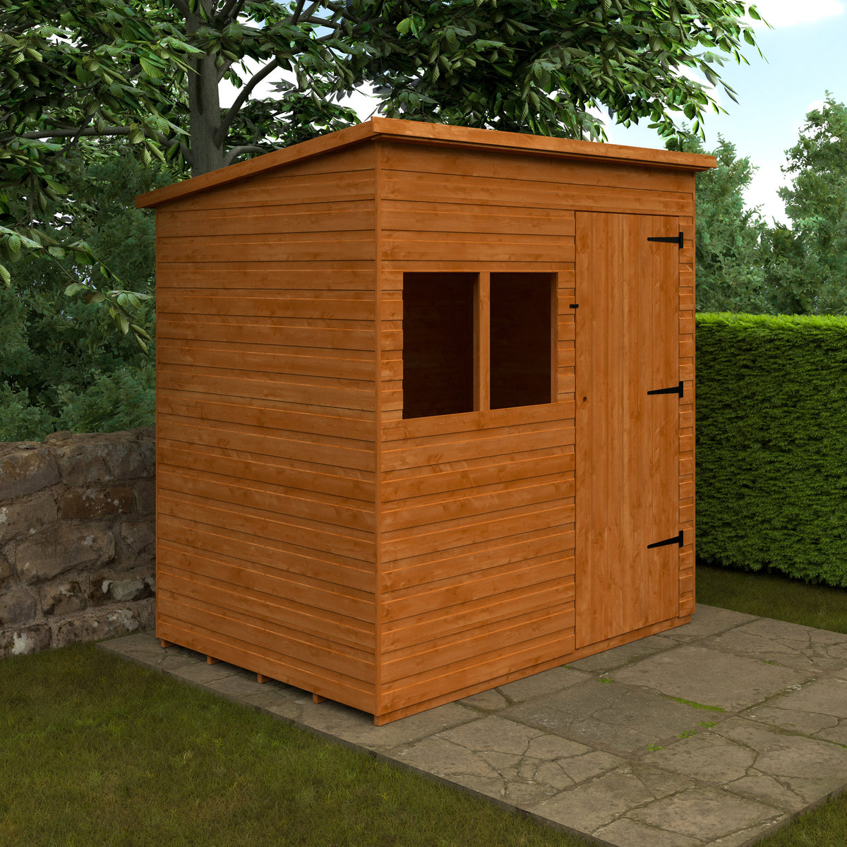 Redlands 7' x 5' Shiplap Extra High Pent Shed | Sheds.co.uk