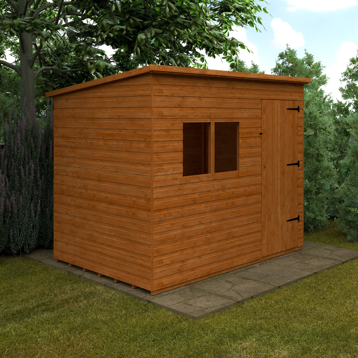 Redlands 9' x 6' Shiplap Extra High Pent Shed | Sheds.co.uk