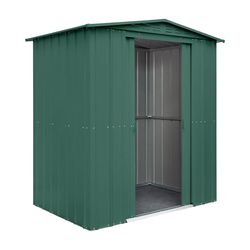 Adley 6' x 4' Apex Metal Shed - Green | Sheds.co.uk