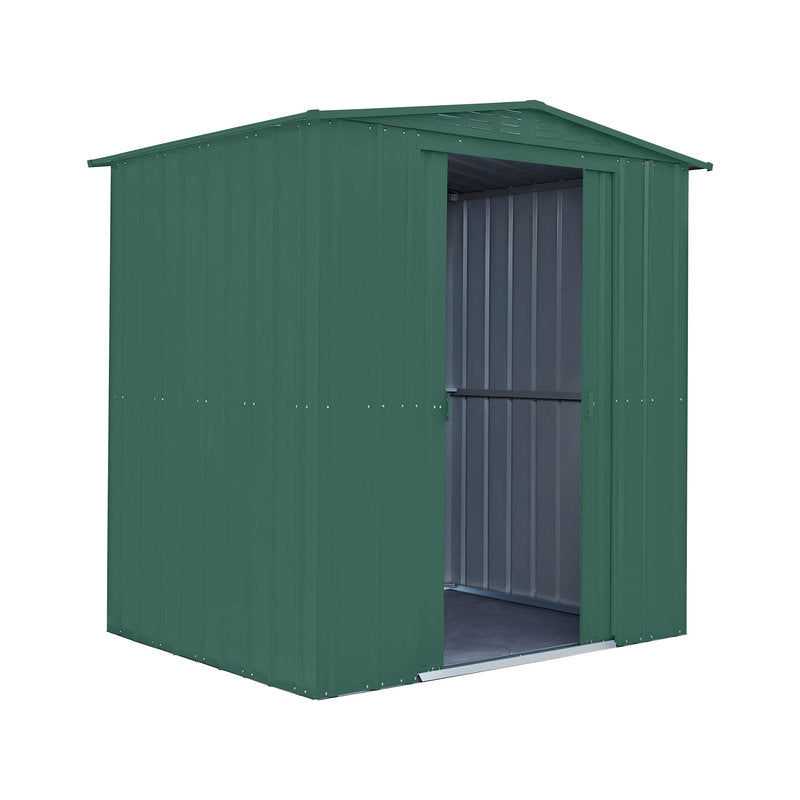 Adley 6' x 5' Apex Metal Shed - Green | Sheds.co.uk