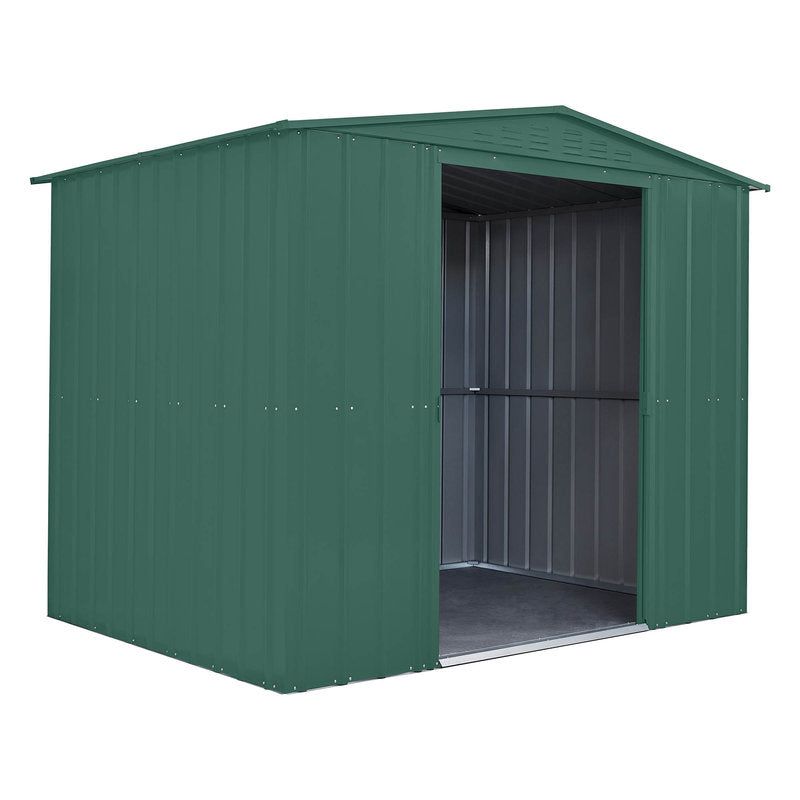 Adley 8' x 6' Apex Metal Shed - Green | Sheds.co.uk