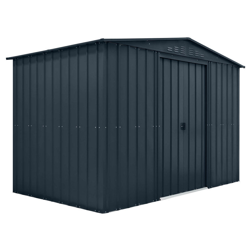 Adley 10' x 6' Apex Metal Shed - Grey | Sheds.co.uk