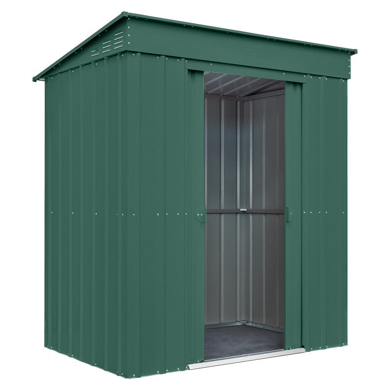 Adley 6' x 4' Pent Metal Shed - Green | Sheds.co.uk