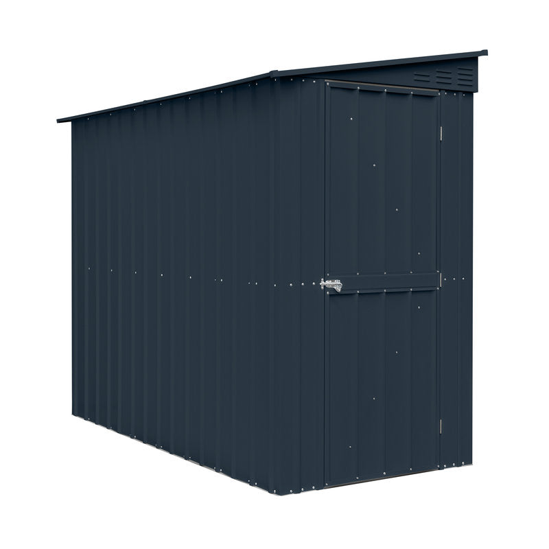 Adley 4' x 8' Lean-To Metal Shed - Grey | Sheds.co.uk