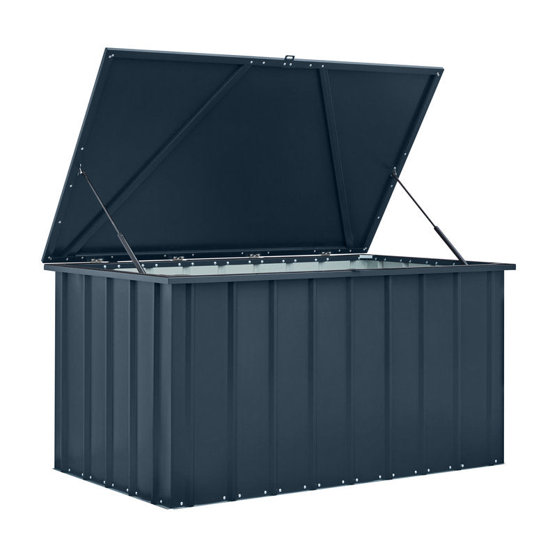 Adley 5' x 3' Metal Cushion Storage Box - Grey | Sheds.co.uk