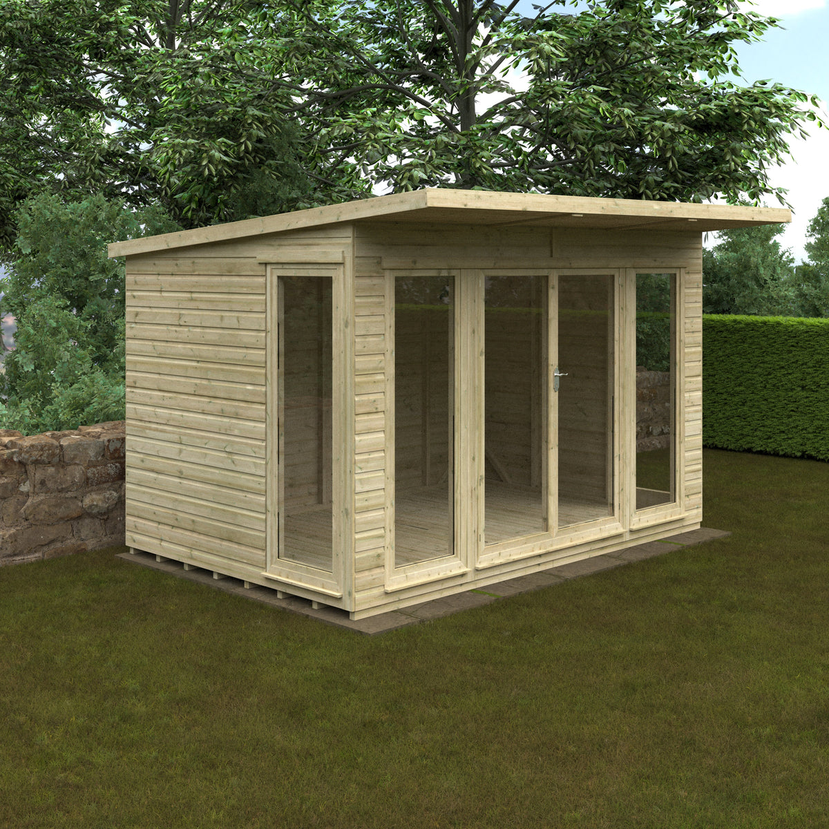 Redlands 12' x 8' Studio Summer House | Sheds.co.uk
