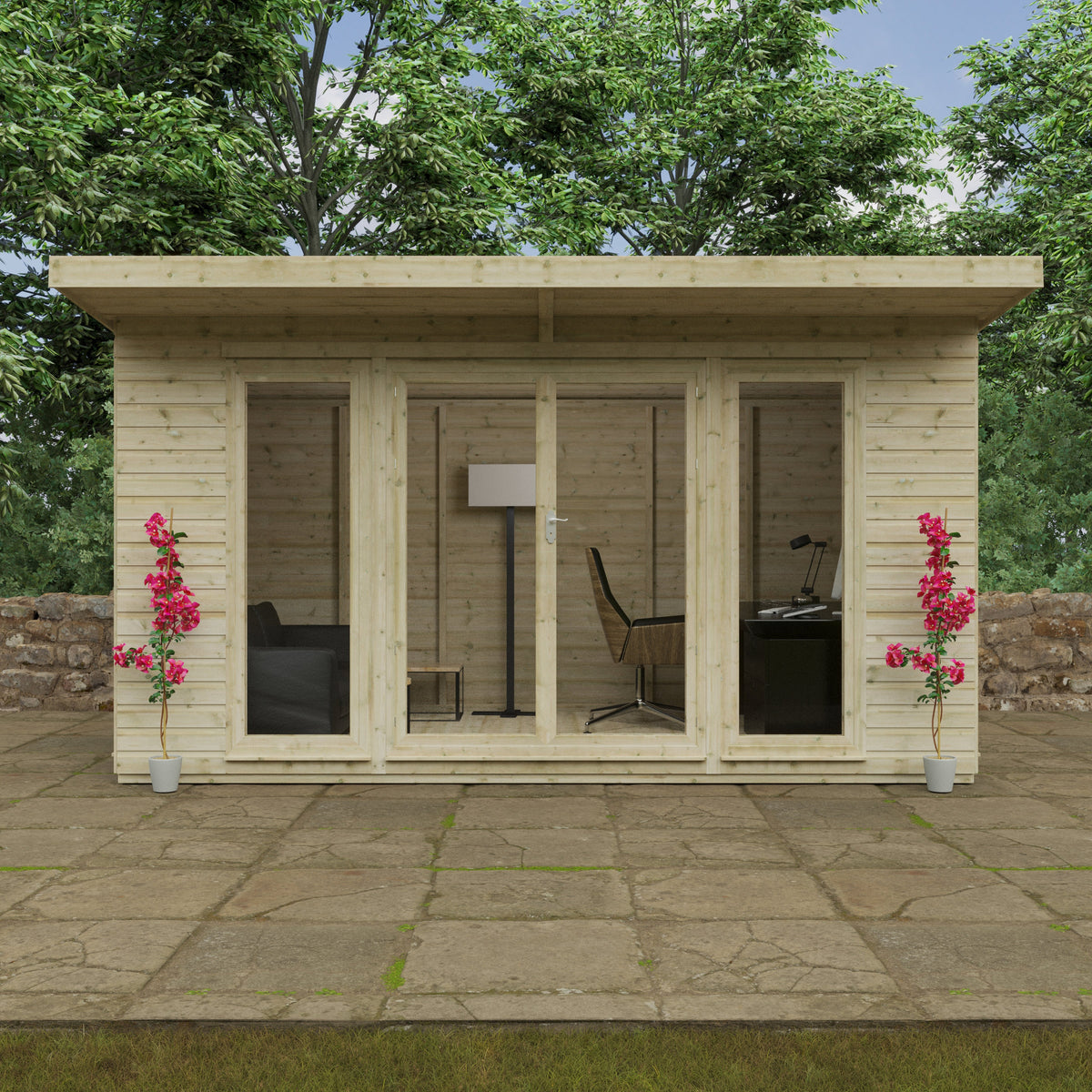 Redlands 12' x 8' Studio Summer House | Sheds.co.uk