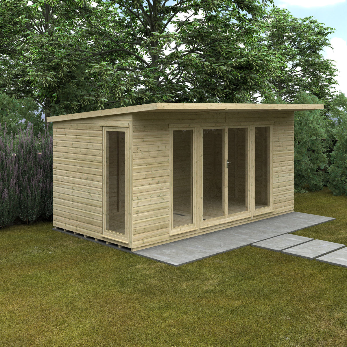 Redlands 16' x 8' Studio Summer House | Sheds.co.uk