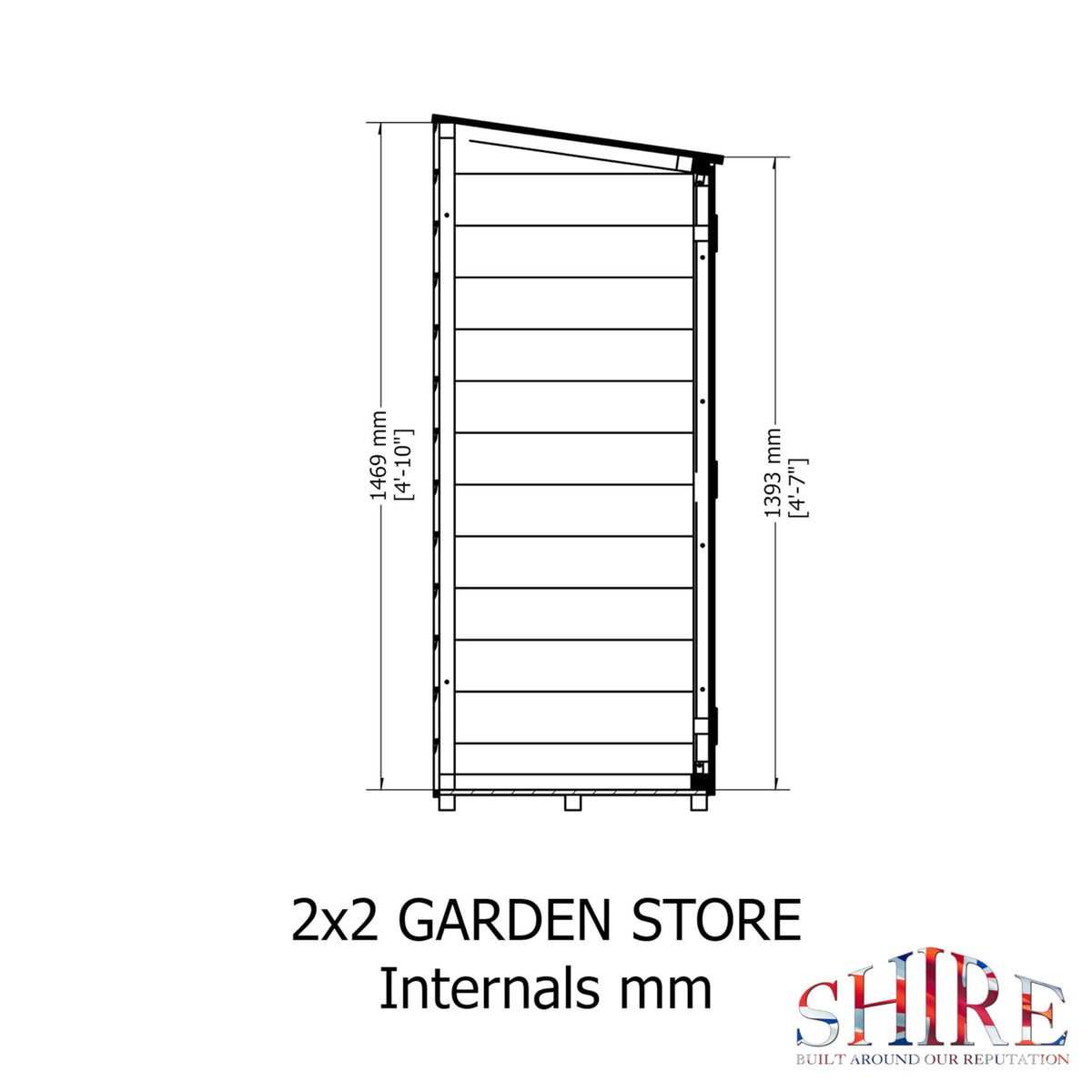 Loxley 2' x 2' Shiplap Garden Store | Sheds.co.uk