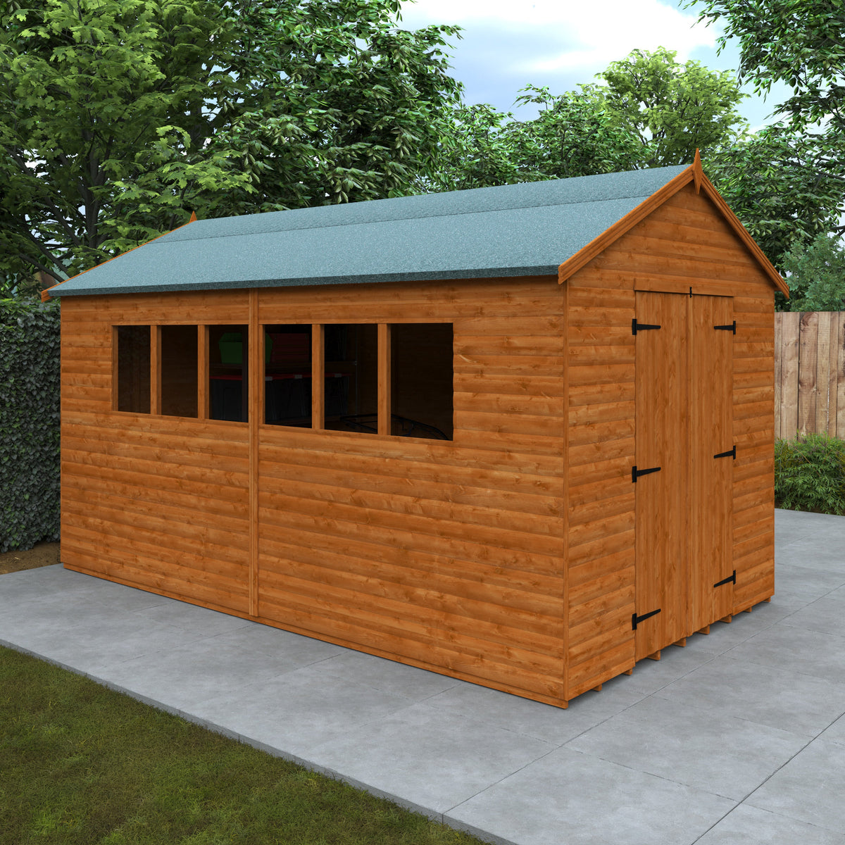 Redlands 8' x 14' Loglap Apex Heavyweight Workshop | Sheds.co.uk