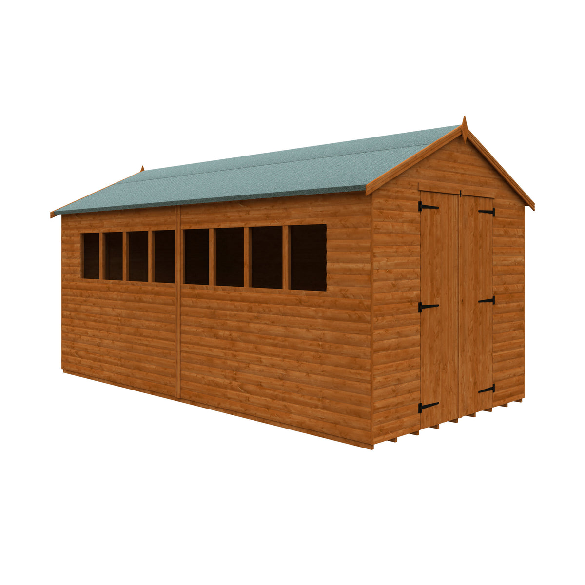 Redlands 8' x 16' Loglap Apex Heavyweight Workshop | Sheds.co.uk