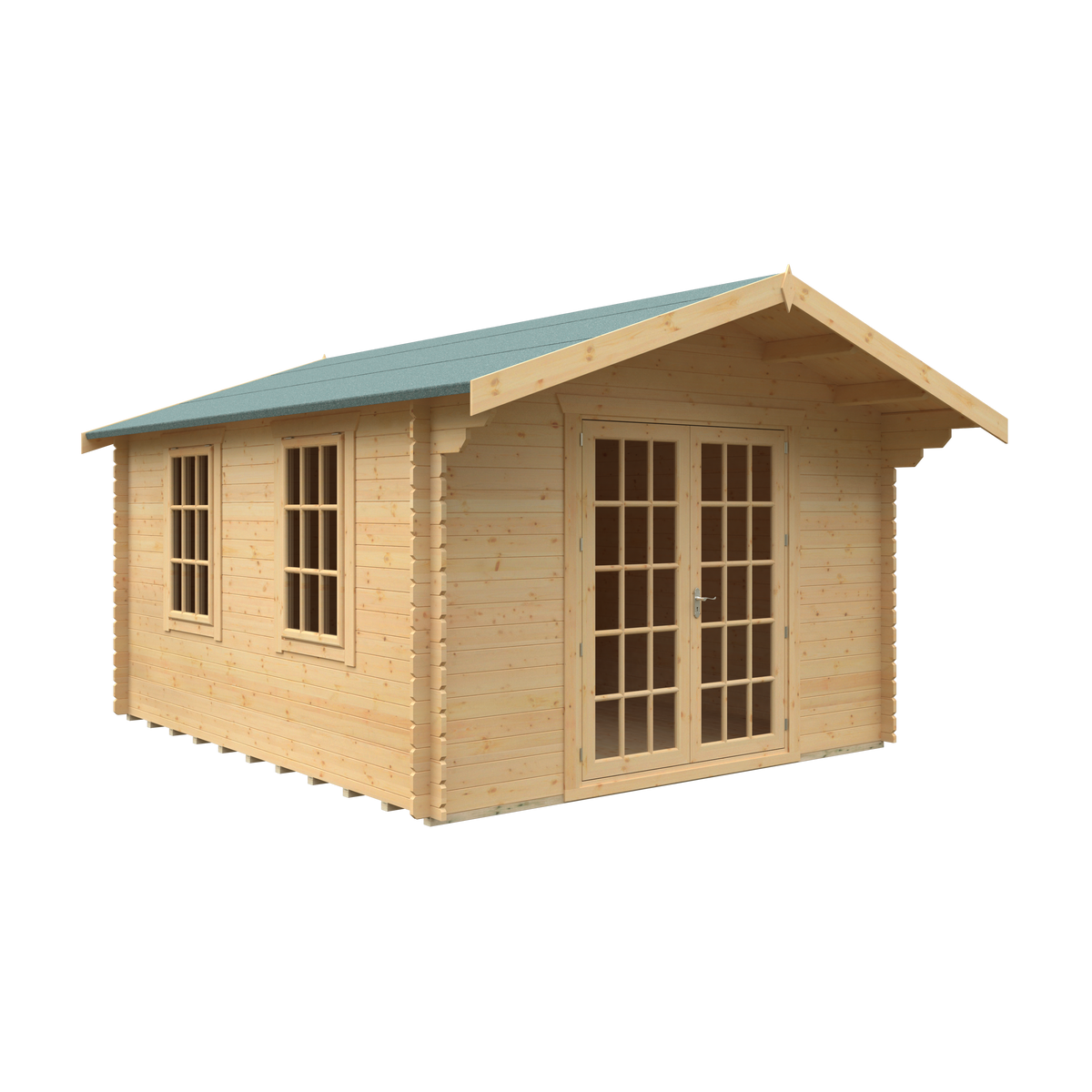 Redlands 14' x 12' Philadelphia Log Cabin - 28mm | Sheds.co.uk