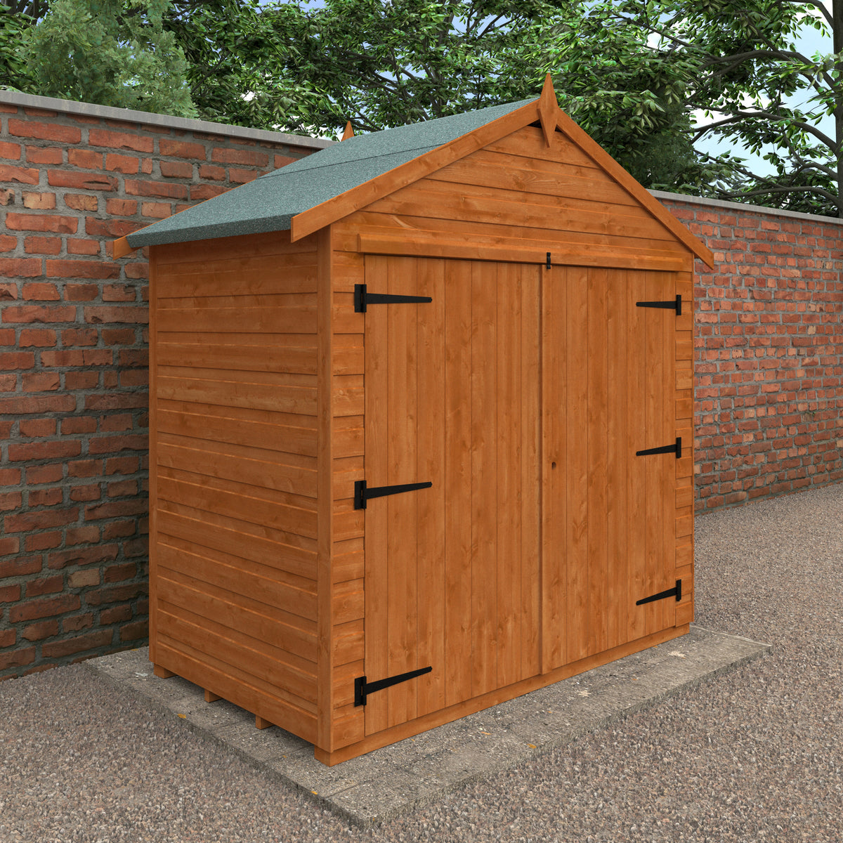 Redlands 3' x 6' Shiplap Modular Apex Bike Shed | Sheds.co.uk