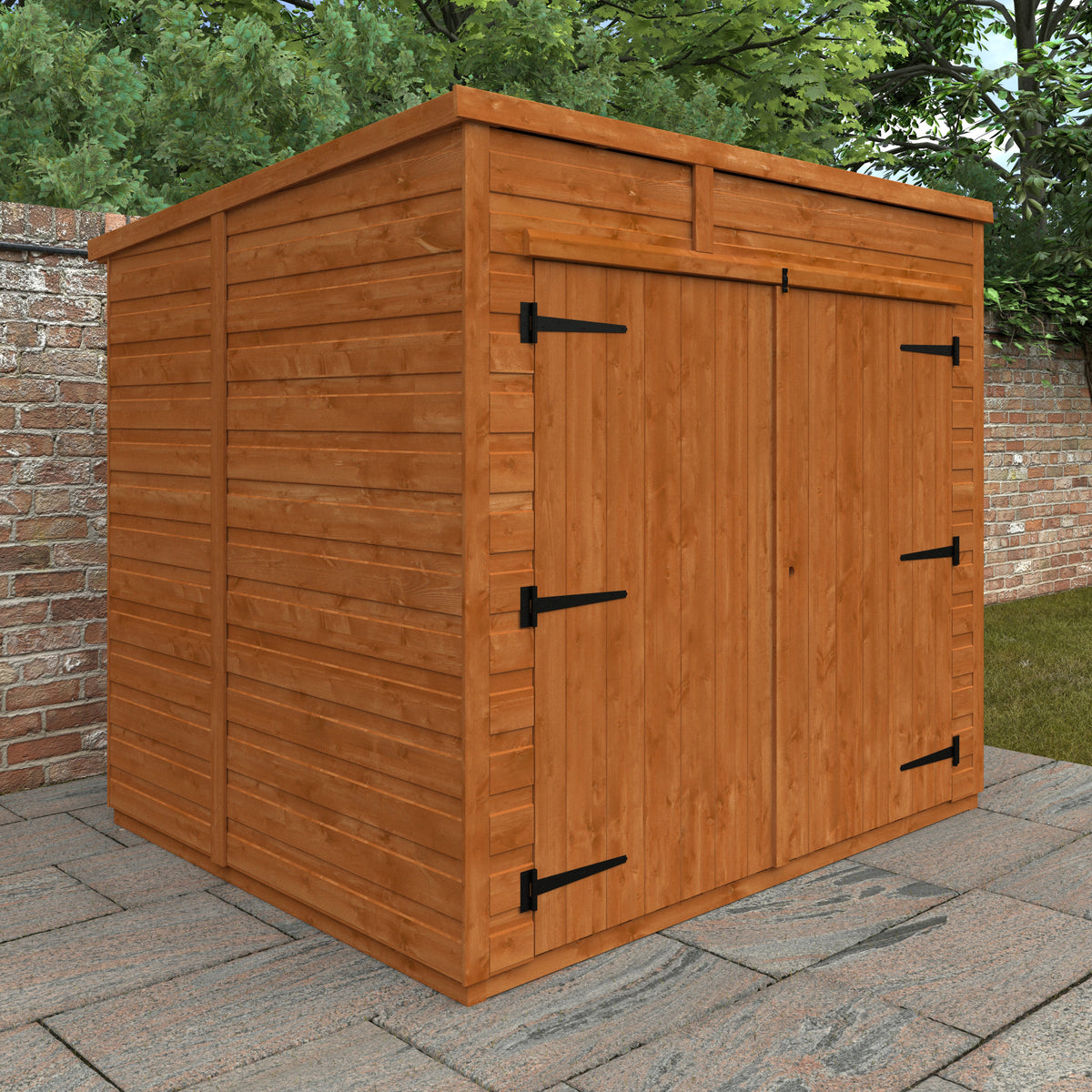 Redlands 5' x 6' Shiplap Modular Pent Bike Shed | Sheds.co.uk