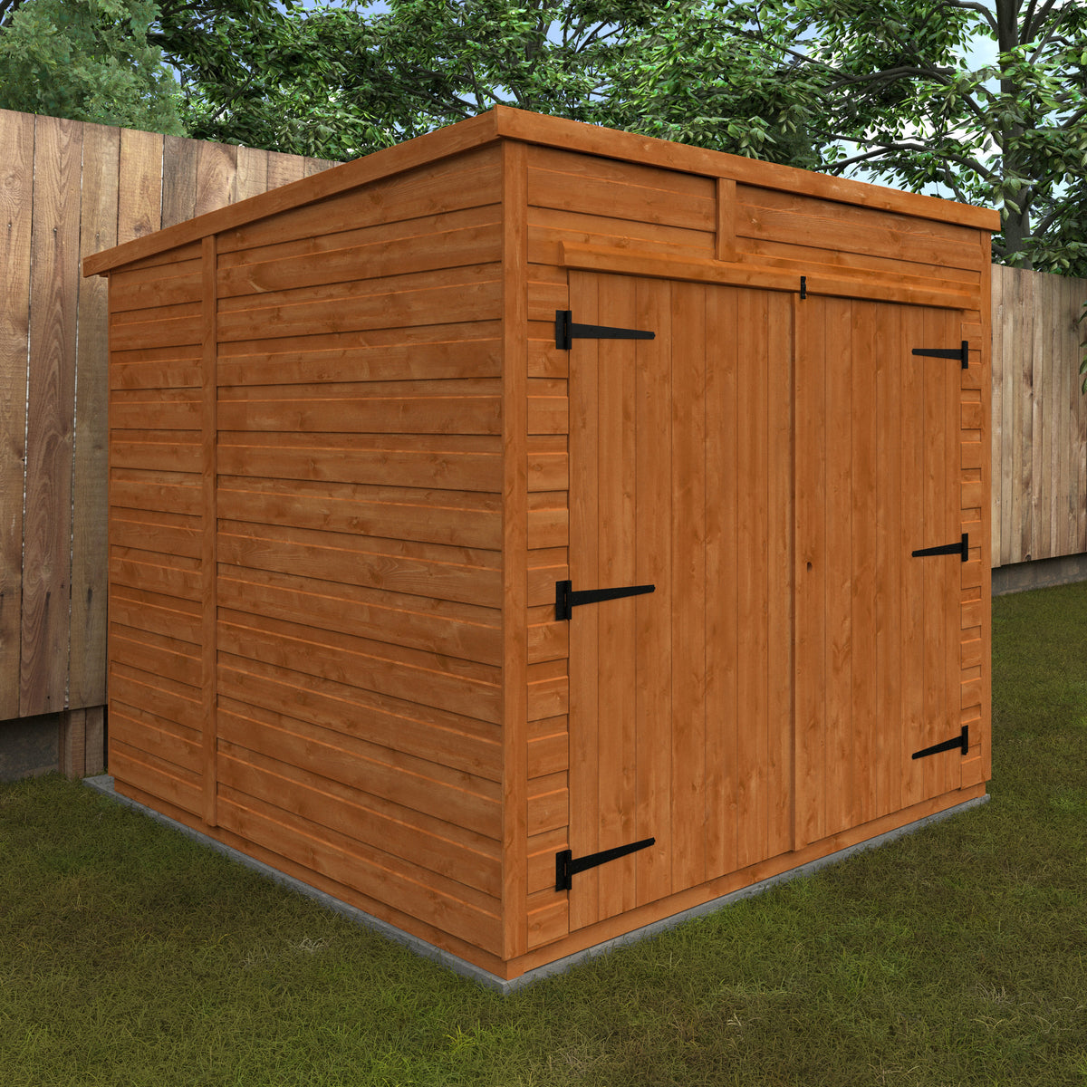 Redlands 6' x 6' Shiplap Modular Pent Bike Shed | Sheds.co.uk