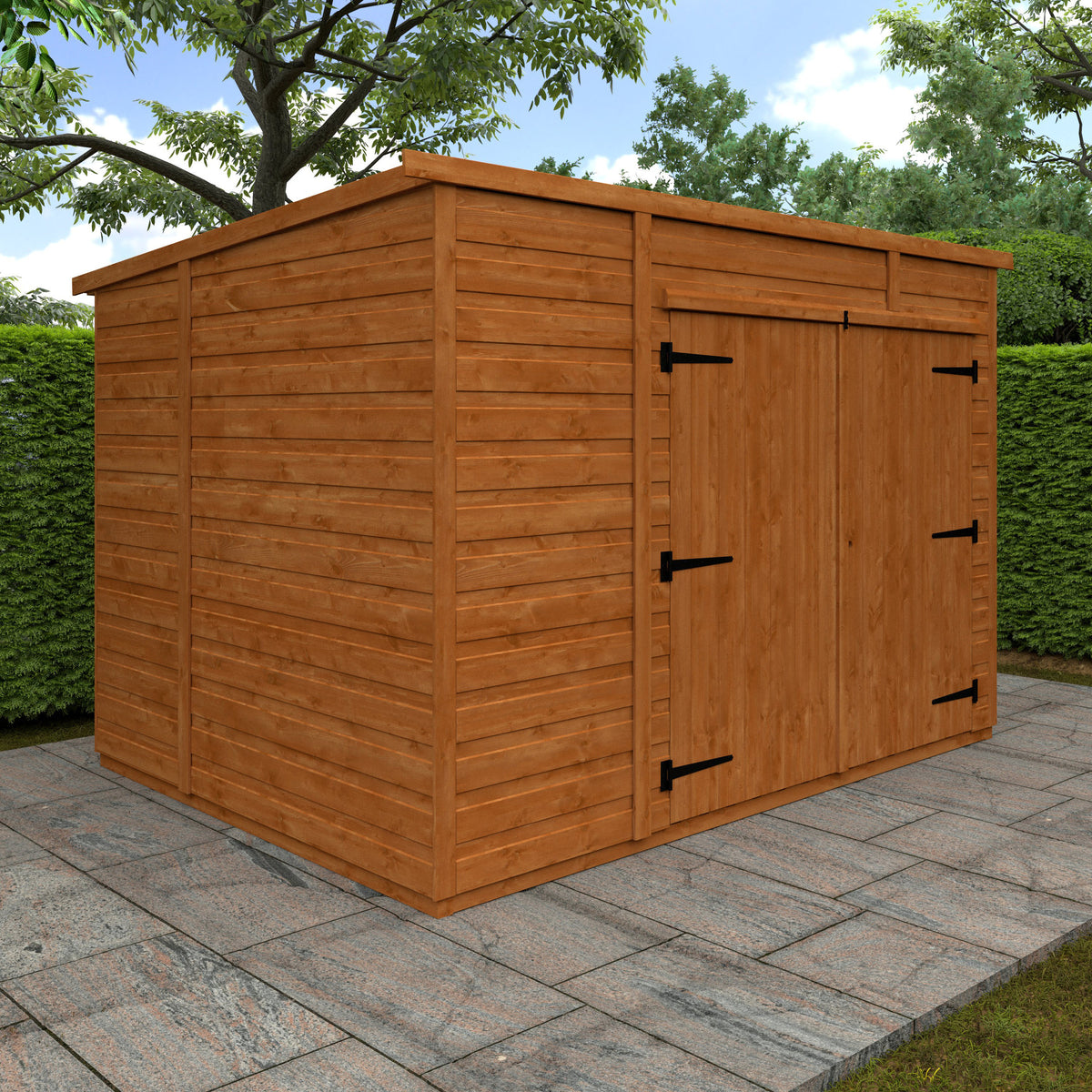 Redlands 6' x 8' Shiplap Modular Pent Bike Shed | Sheds.co.uk