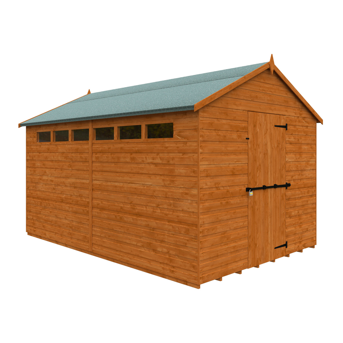 Redlands 12' x 8' Shiplap Apex Security Shed | Sheds.co.uk