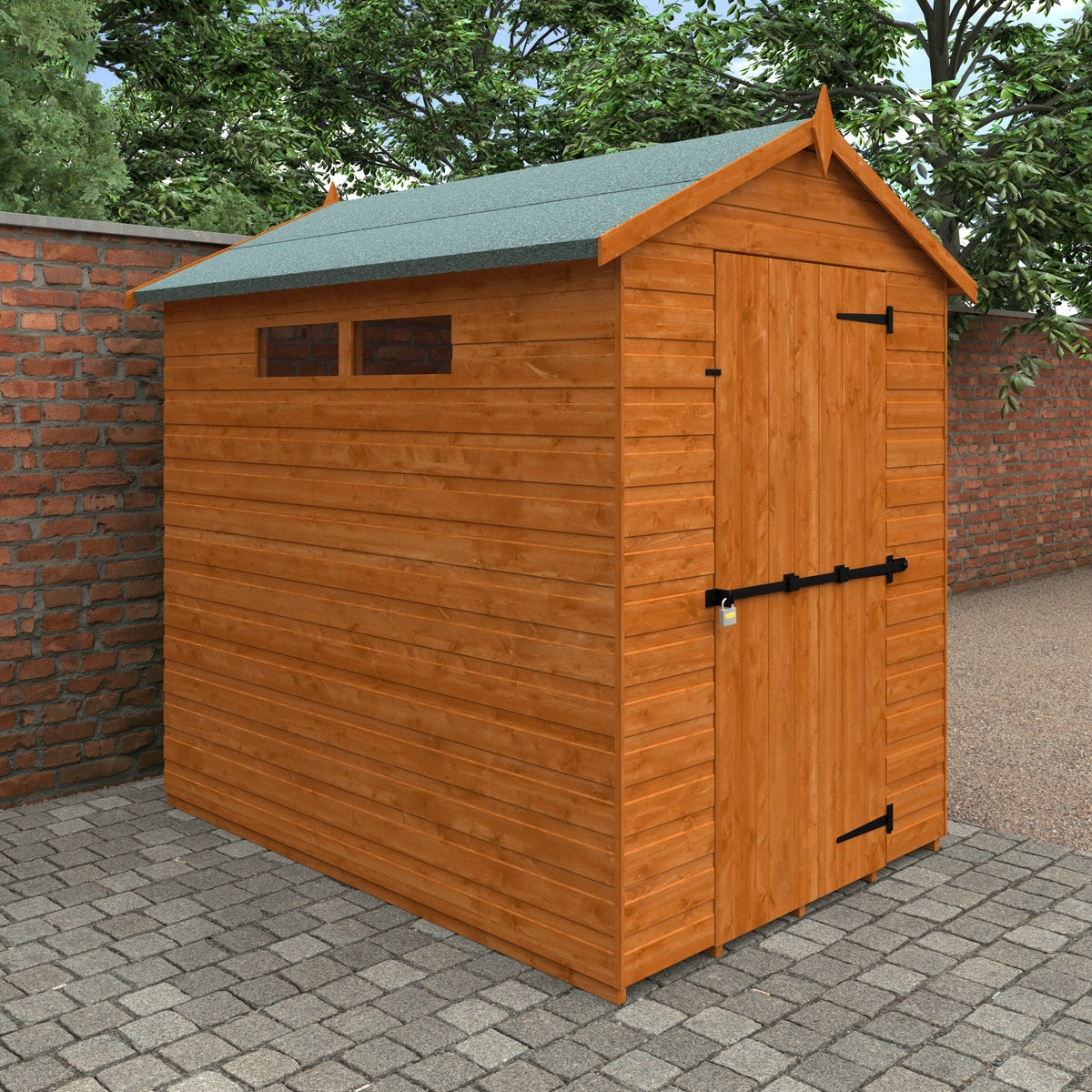 Redlands 7' x 5' Shiplap Apex Security Shed | Sheds.co.uk