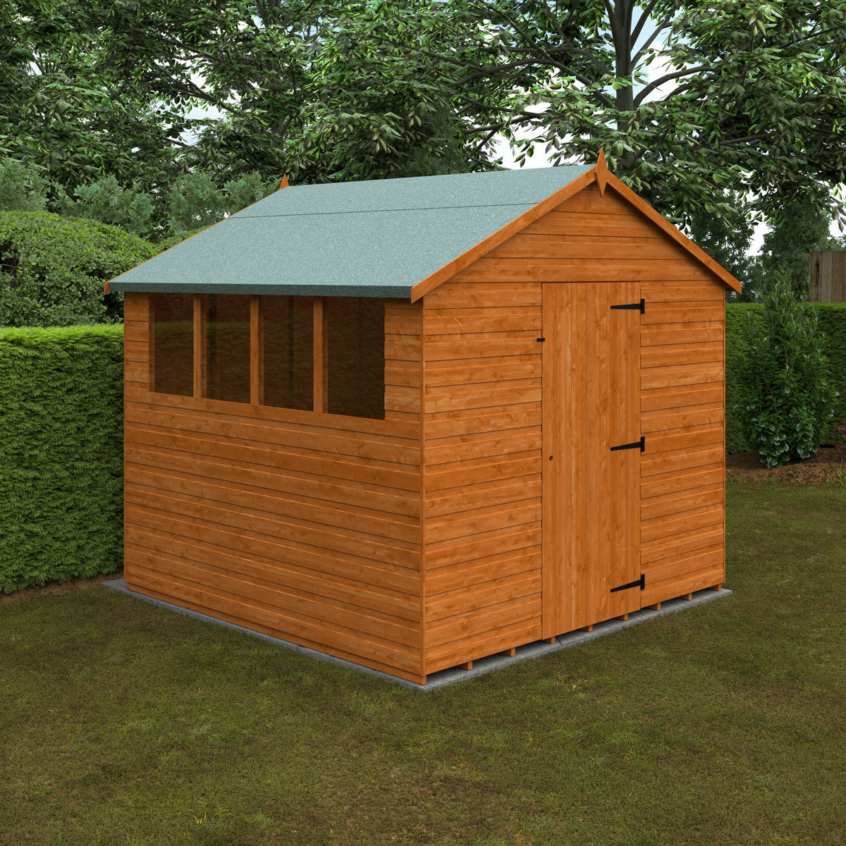 Redlands 8' x 8' Shiplap Apex Shed | Sheds.co.uk