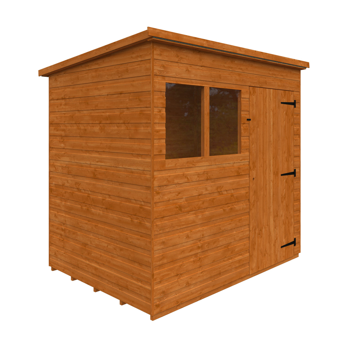 Redlands 7' x 5' Express Delivery Shiplap Pent Shed | Sheds.co.uk