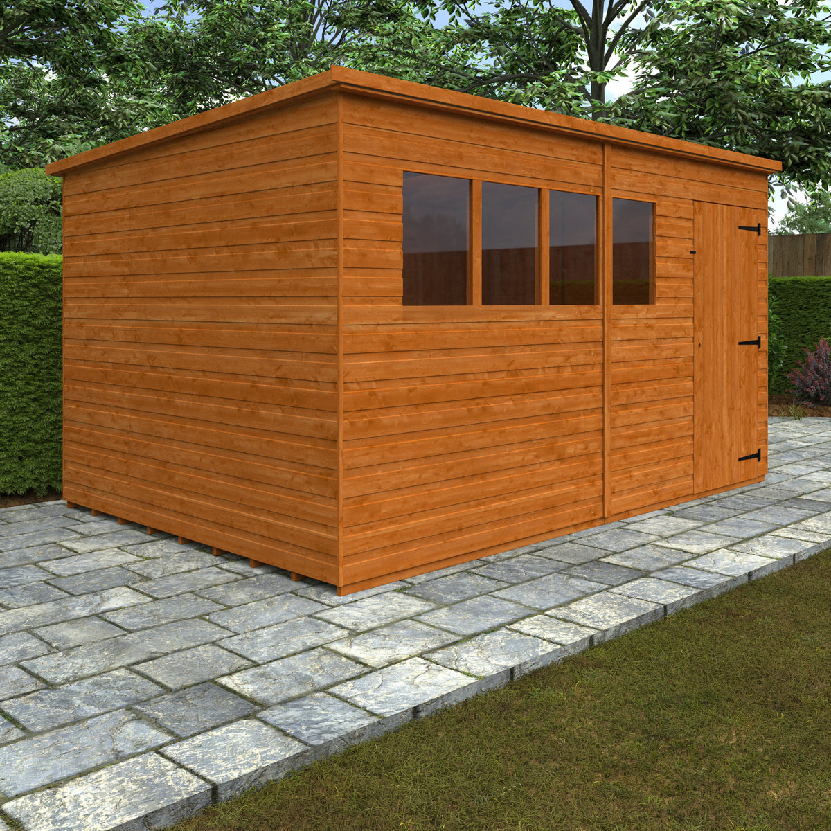 Redlands 12' x 8' Shiplap Pent Shed | Sheds.co.uk