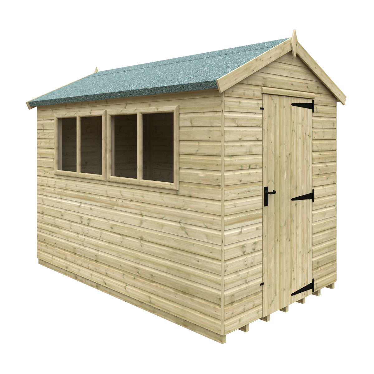 Redlands 6' x 10' Pressure Treated Deluxe Shiplap Apex Shed | Sheds.co.uk